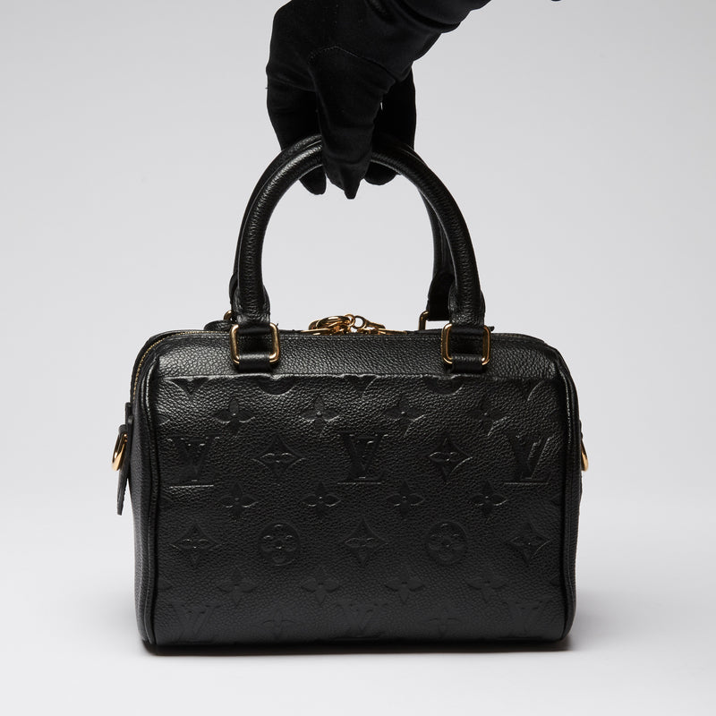Louis Vuitton Black Monogram Empreinte Leather Speedy Bandoulière Hand Bag 20