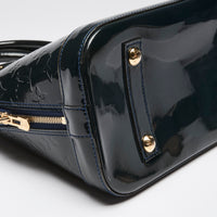 Louis Vuitton "Alma" PM Handbag in Navy Patent Leather