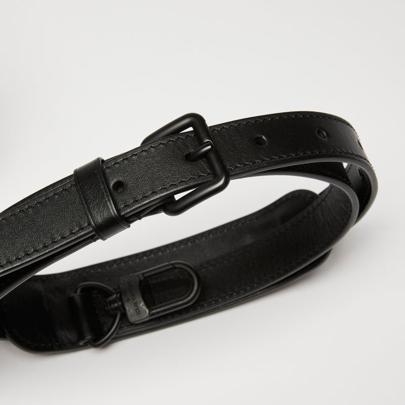 LV Black Monogram Taurillon Leather Handle Soft Trunk