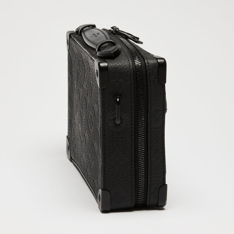LV Black Monogram Taurillon Leather Handle Soft Trunk
