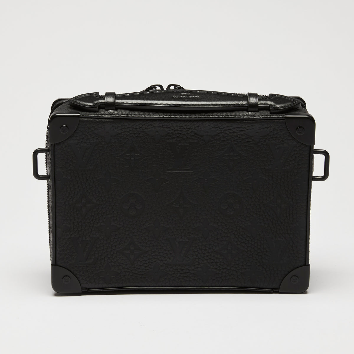 LV Black Monogram Taurillon Leather Handle Soft Trunk
