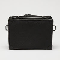 LV Black Monogram Taurillon Leather Handle Soft Trunk