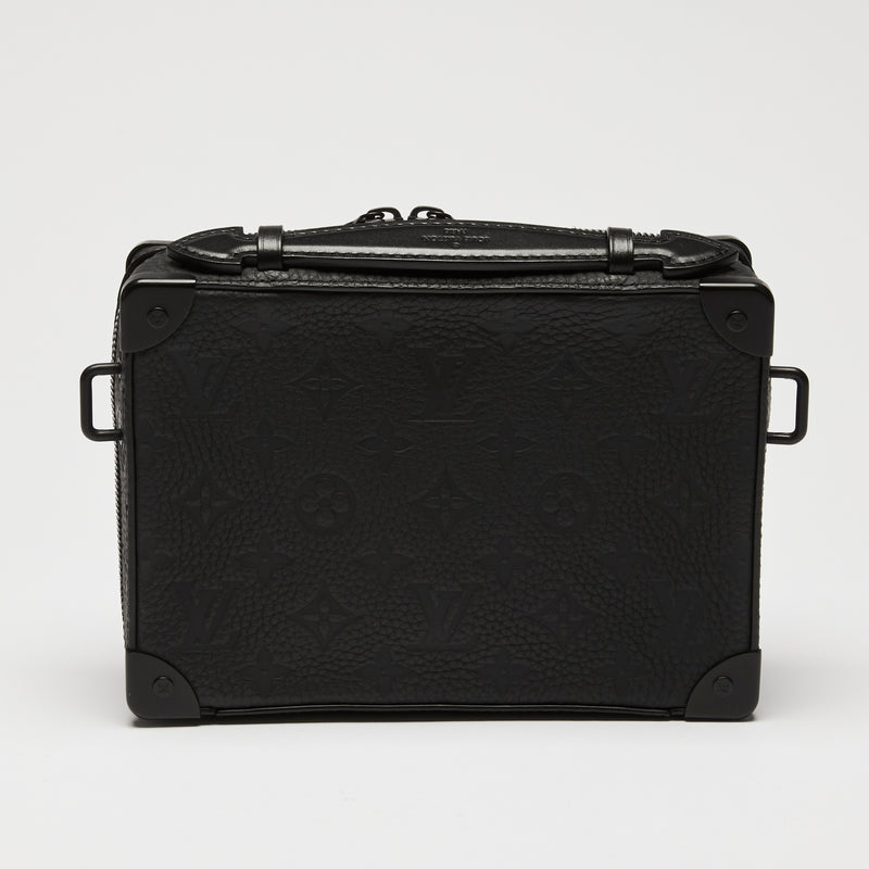 LV Black Monogram Taurillon Leather Handle Soft Trunk