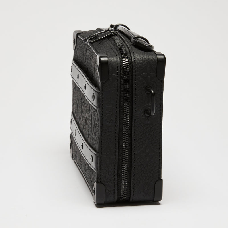 LV Black Monogram Taurillon Leather Handle Soft Trunk