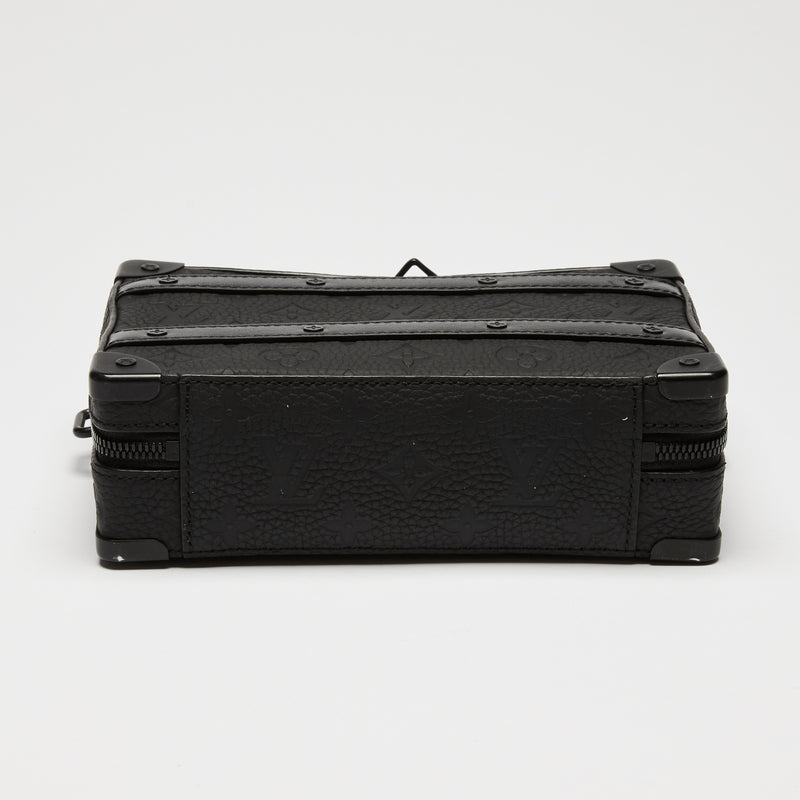 LV Black Monogram Taurillon Leather Handle Soft Trunk