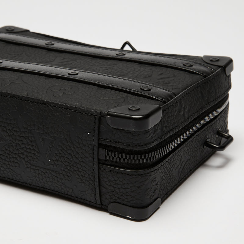 LV Black Monogram Taurillon Leather Handle Soft Trunk