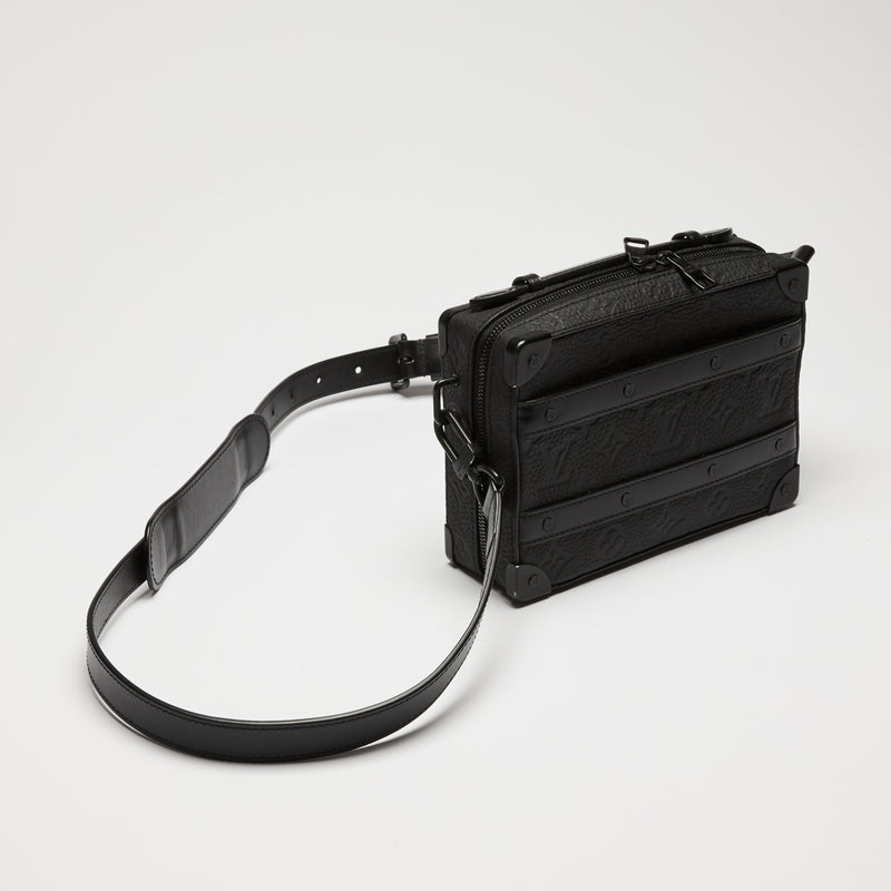 LV Black Monogram Taurillon Leather Handle Soft Trunk