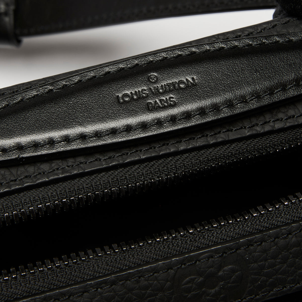 LV Black Monogram Taurillon Leather Handle Soft Trunk