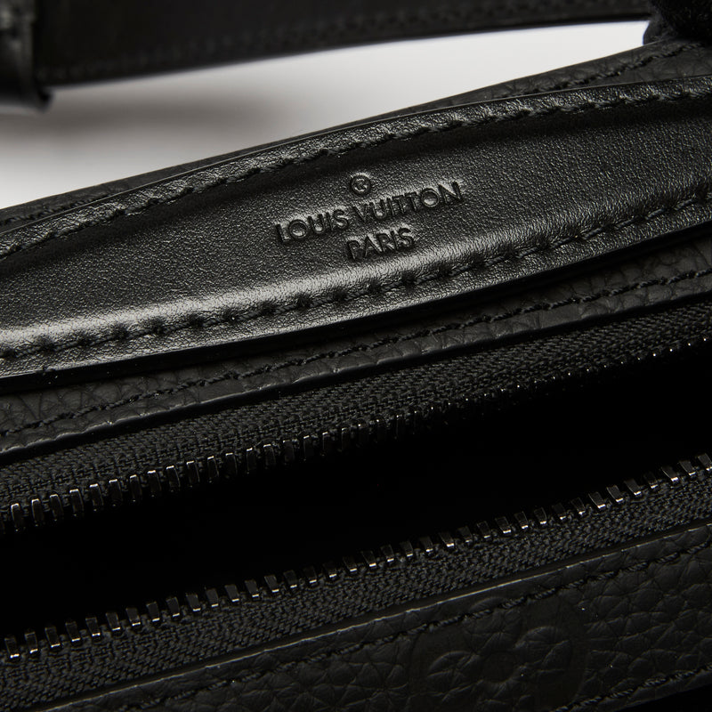 LV Black Monogram Taurillon Leather Handle Soft Trunk