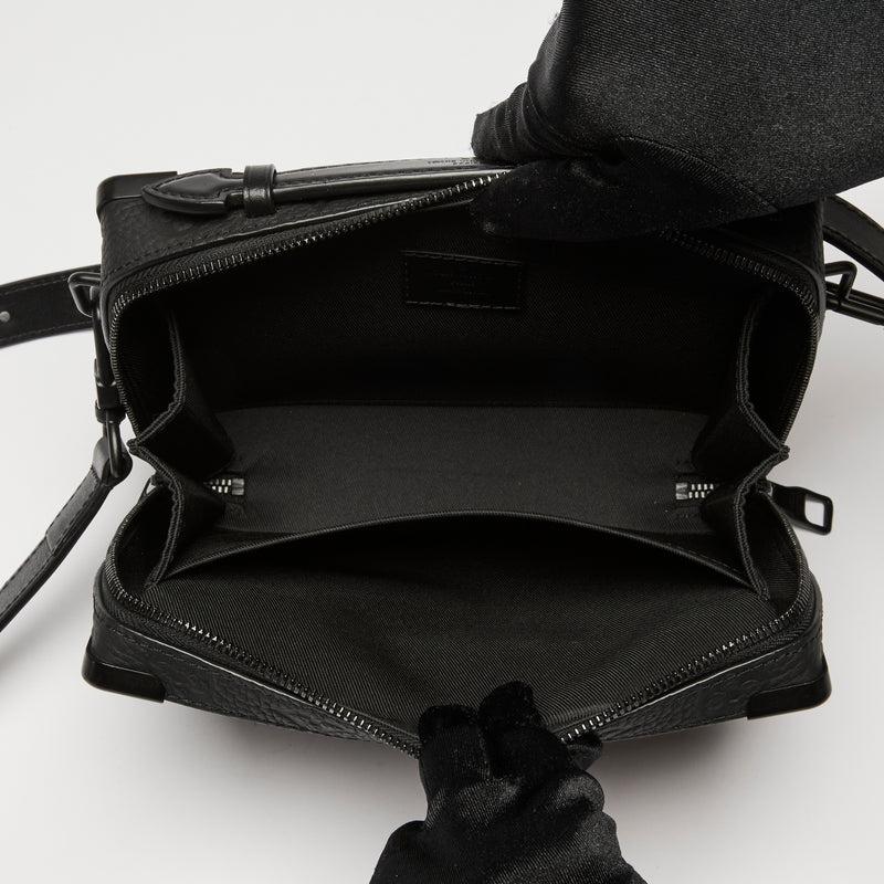 LV Black Monogram Taurillon Leather Handle Soft Trunk