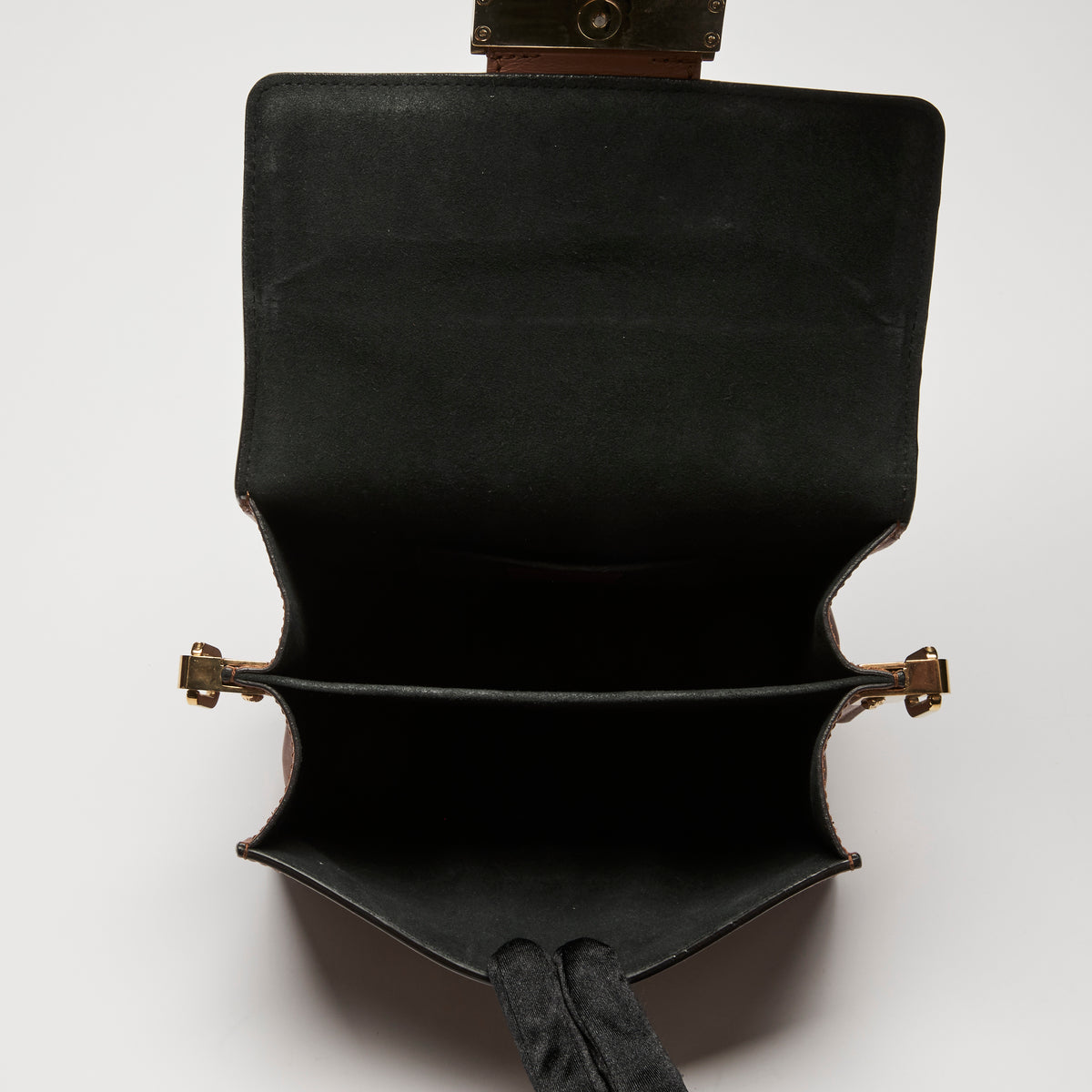 Louis Vuitton Brown Monogram Epi Grained Leather Mini Dauphine Flap Bag