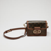 Louis Vuitton Brown Monogram Epi Grained Leather Mini Dauphine Flap Bag