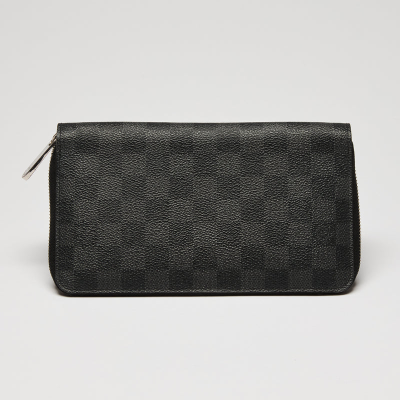 Louis Vuitton Black Damier Graphite Canvas Zippy Wallet