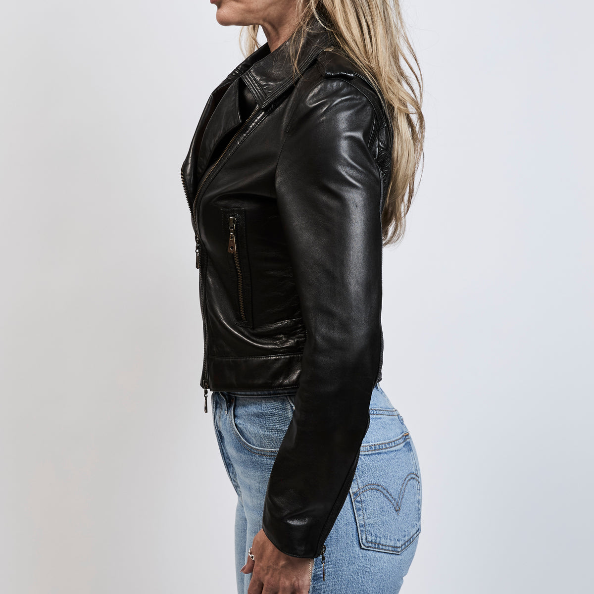 Lanvin Black Lambskin Leather Jacket