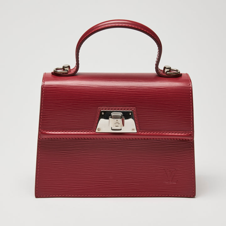 Louis Vuitton Red Epi Leather Sevigne PM Top Handle Bag