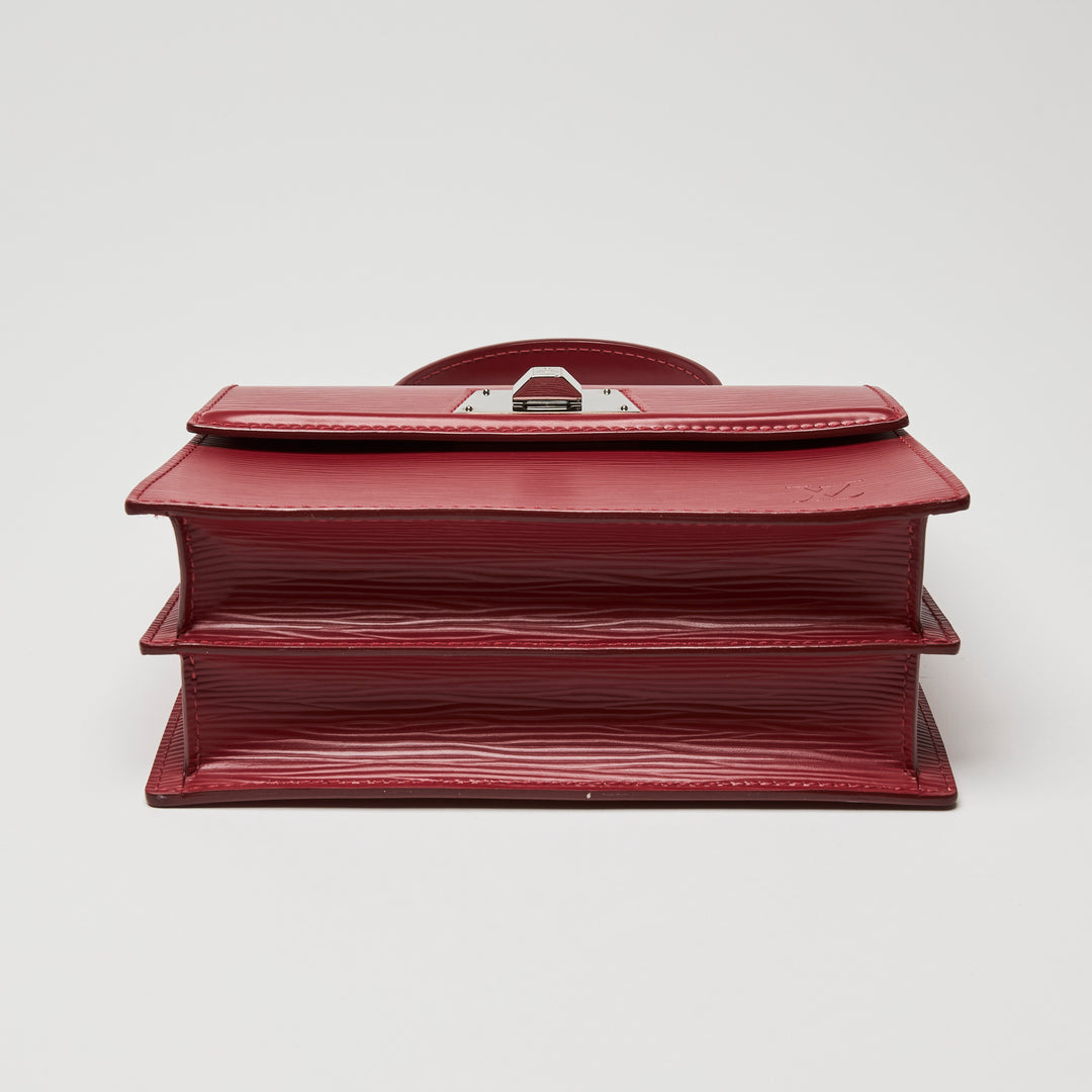 Louis Vuitton Red Epi Leather Sevigne PM Top Handle Bag