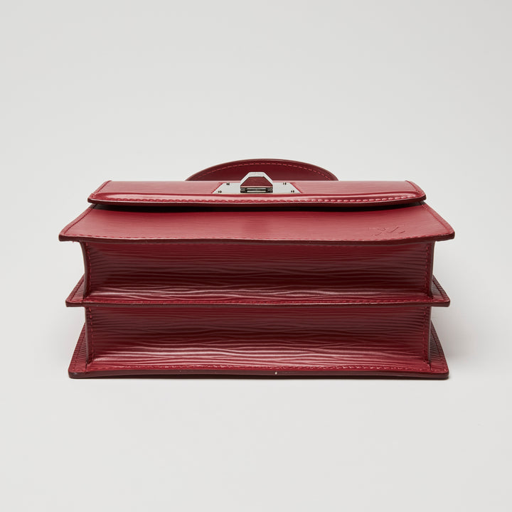 Louis Vuitton Red Epi Leather Sevigne PM Top Handle Bag