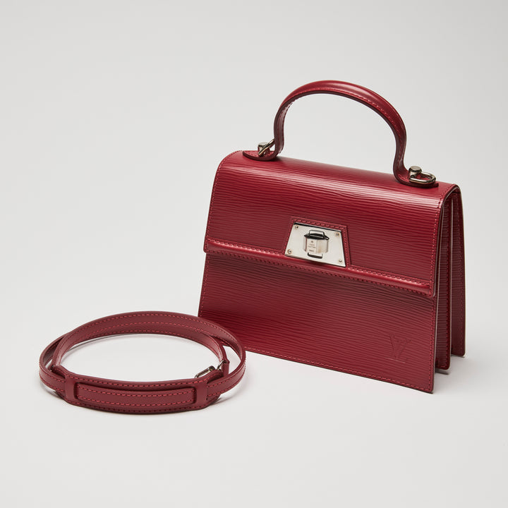 Louis Vuitton Red Epi Leather Sevigne PM Top Handle Bag