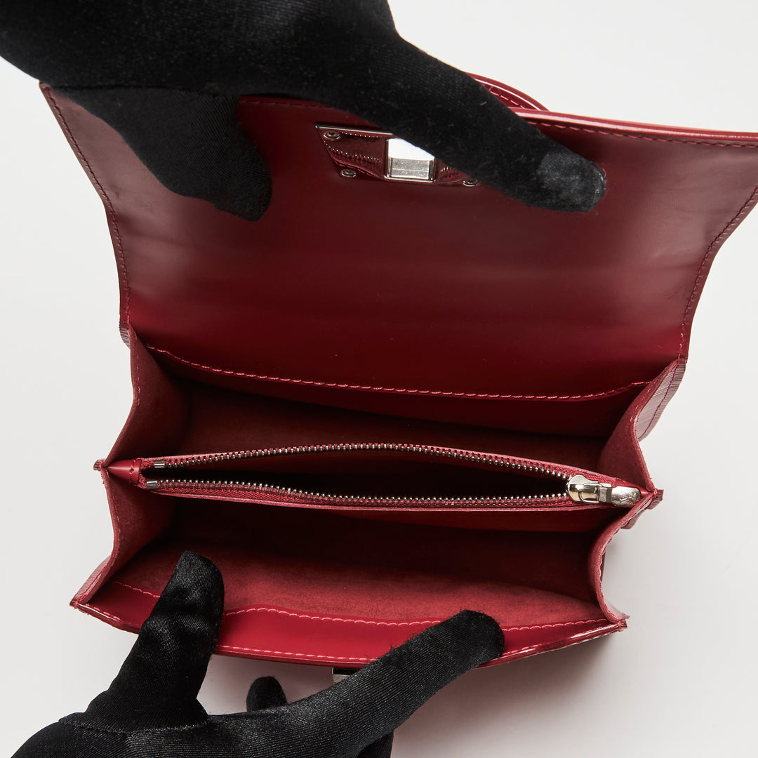 Louis Vuitton Red Epi Leather Sevigne PM Top Handle Bag