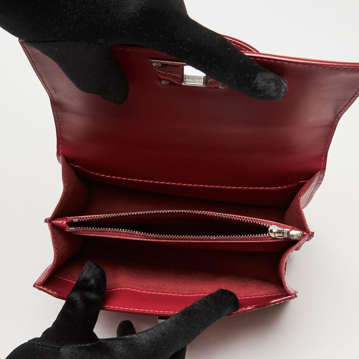 Louis Vuitton Red Epi Leather Sevigne PM Top Handle Bag