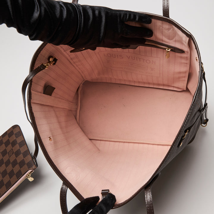 Louis Vuitton Damier Ebene Neverfull MM Handbag