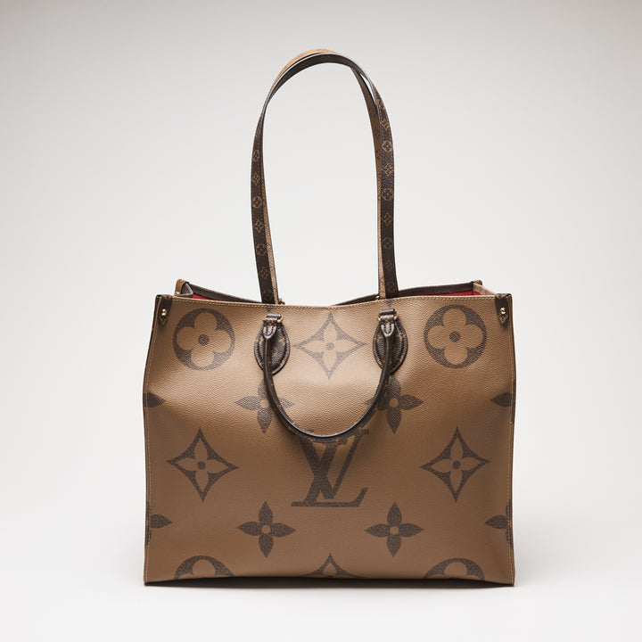 Louis Vuitton Two Tone Brown Monogram Canvas OnTheGo GM Tote