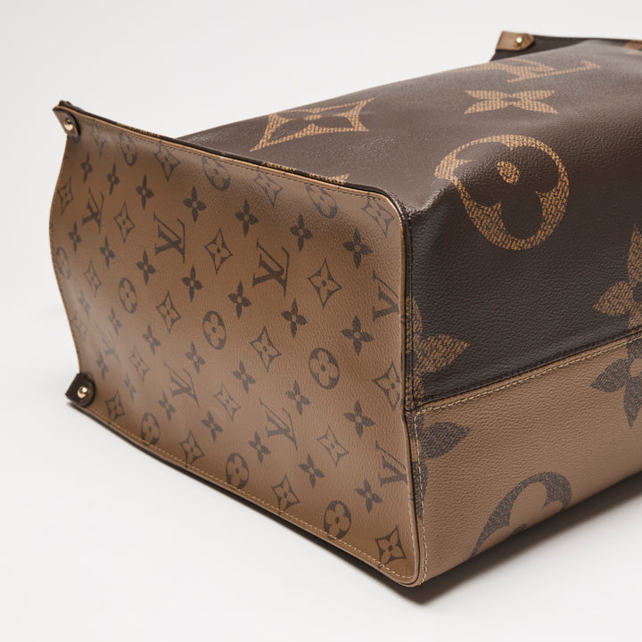 Louis Vuitton Two Tone Brown Monogram Canvas OnTheGo GM Tote