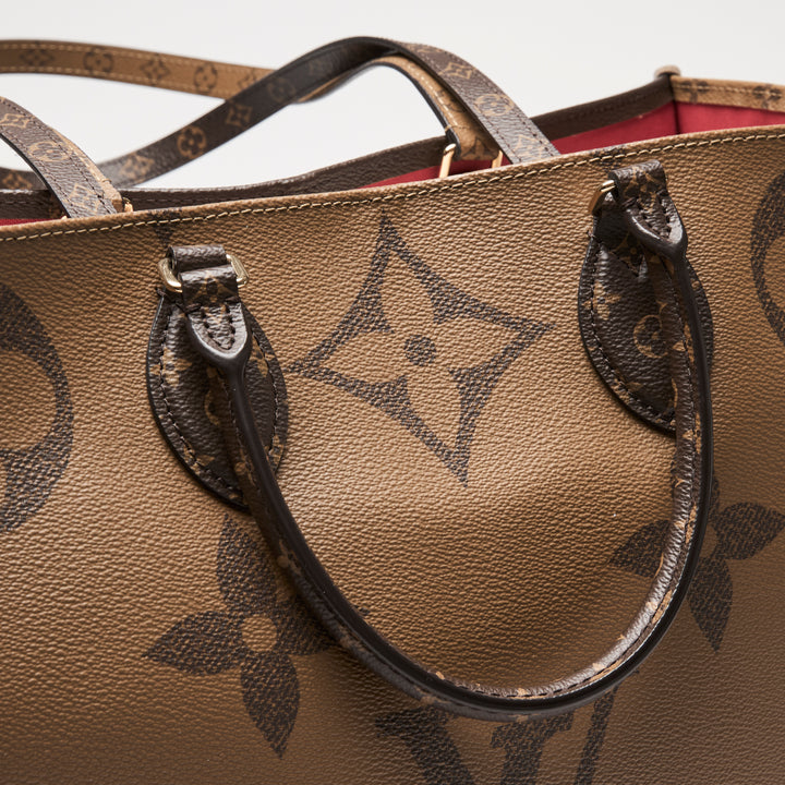 Louis Vuitton Two Tone Brown Monogram Canvas OnTheGo GM Tote