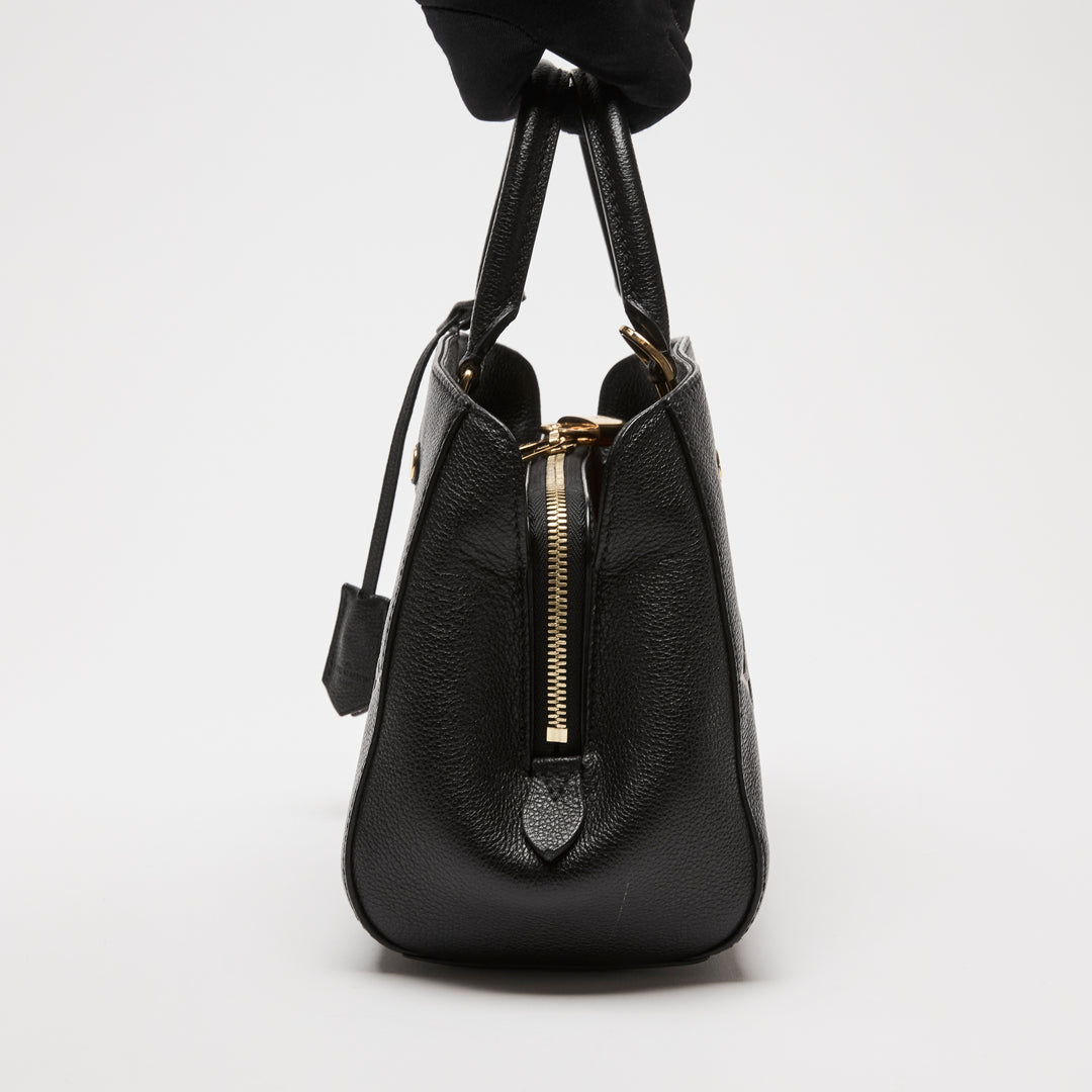 Louis Vuitton Black & Beige Monogram Empreinte Leather Montaigne BB Bag