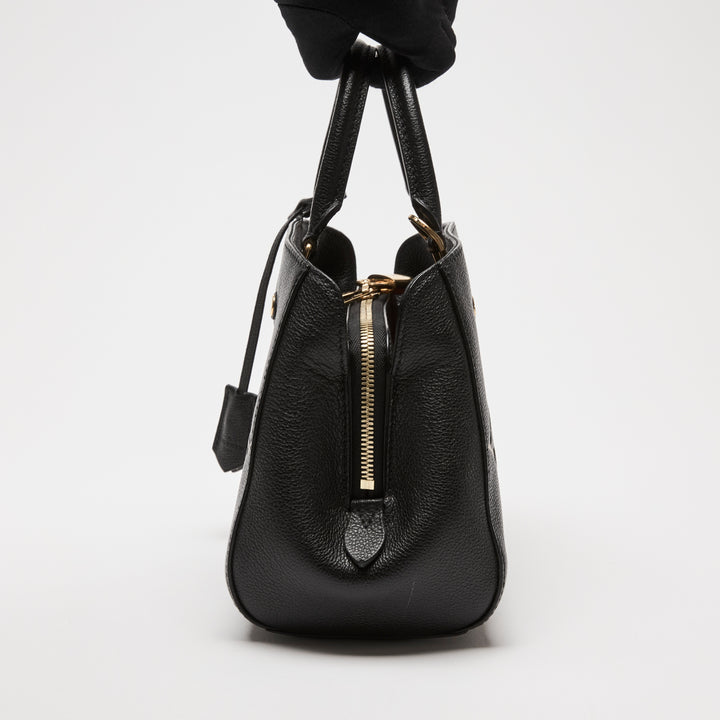 Louis Vuitton Black & Beige Monogram Empreinte Leather Montaigne BB Bag