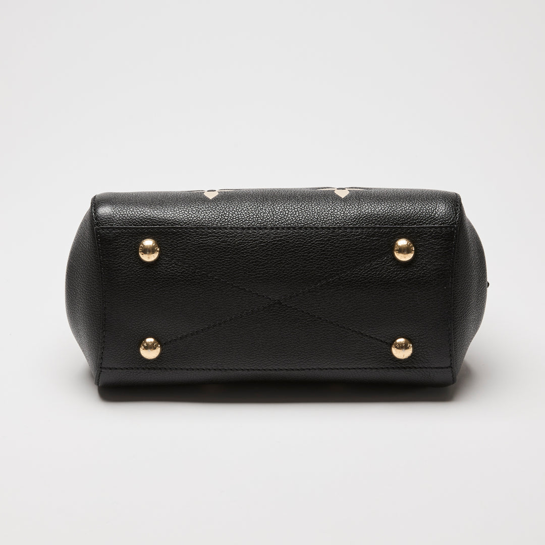 Louis Vuitton Black & Beige Monogram Empreinte Leather Montaigne BB Bag