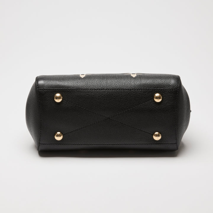 Louis Vuitton Black & Beige Monogram Empreinte Leather Montaigne BB Bag