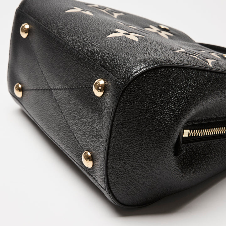 Louis Vuitton Black & Beige Monogram Empreinte Leather Montaigne BB Bag