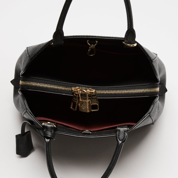 Louis Vuitton Black & Beige Monogram Empreinte Leather Montaigne BB Bag