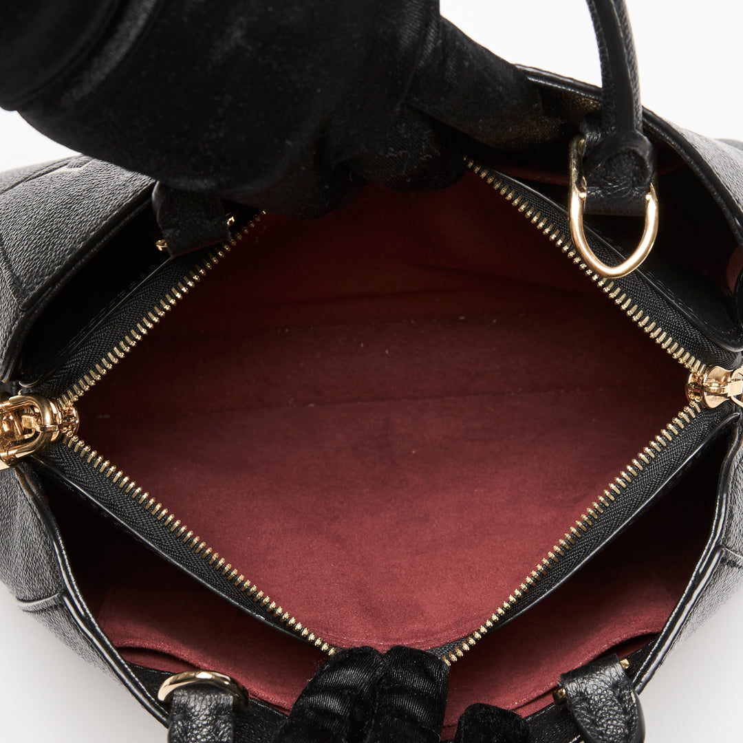 Louis Vuitton Black & Beige Monogram Empreinte Leather Montaigne BB Bag