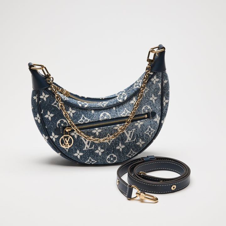 Louis Vuitton Blue Monogram Jacquard Denim Loop Handbag