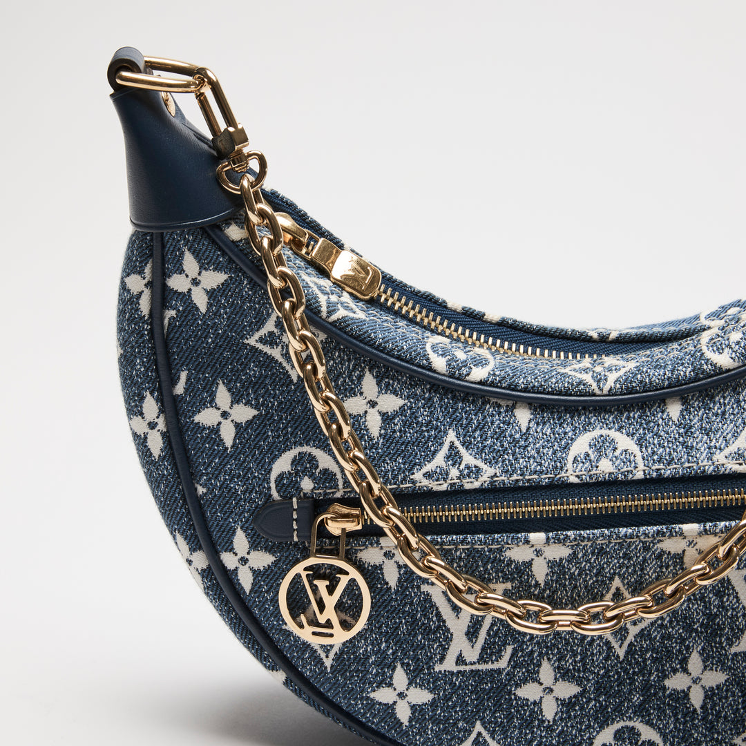 Louis Vuitton Blue Monogram Jacquard Denim Loop Handbag