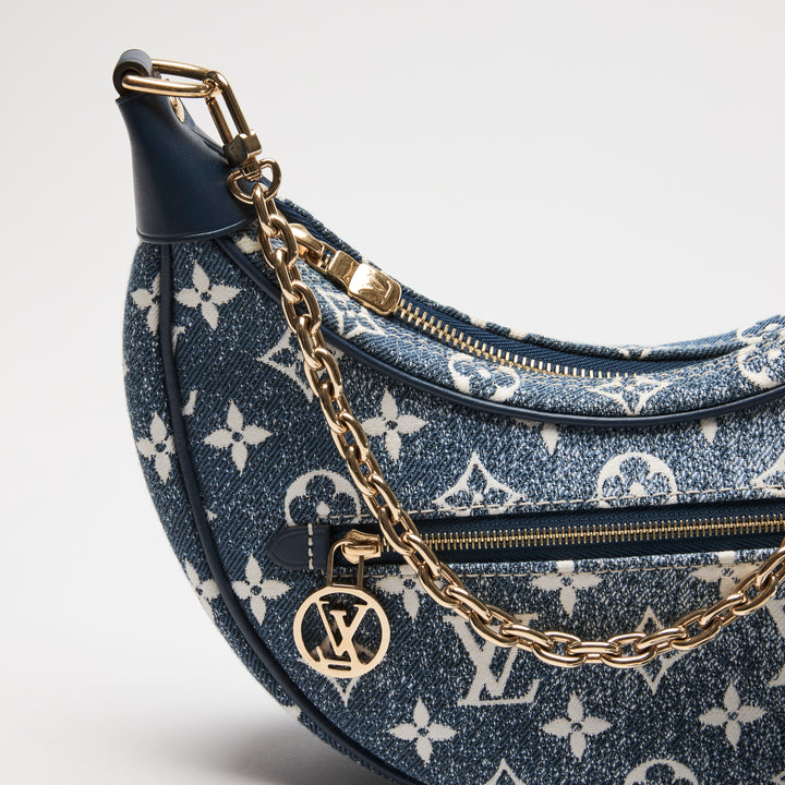 Louis Vuitton Blue Monogram Jacquard Denim Loop Handbag