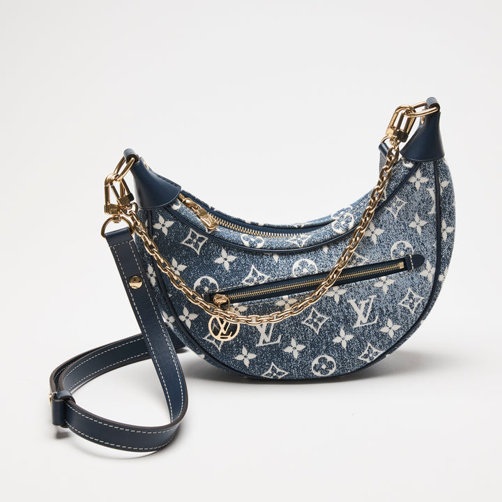 Louis Vuitton Blue Monogram Jacquard Denim Loop Handbag