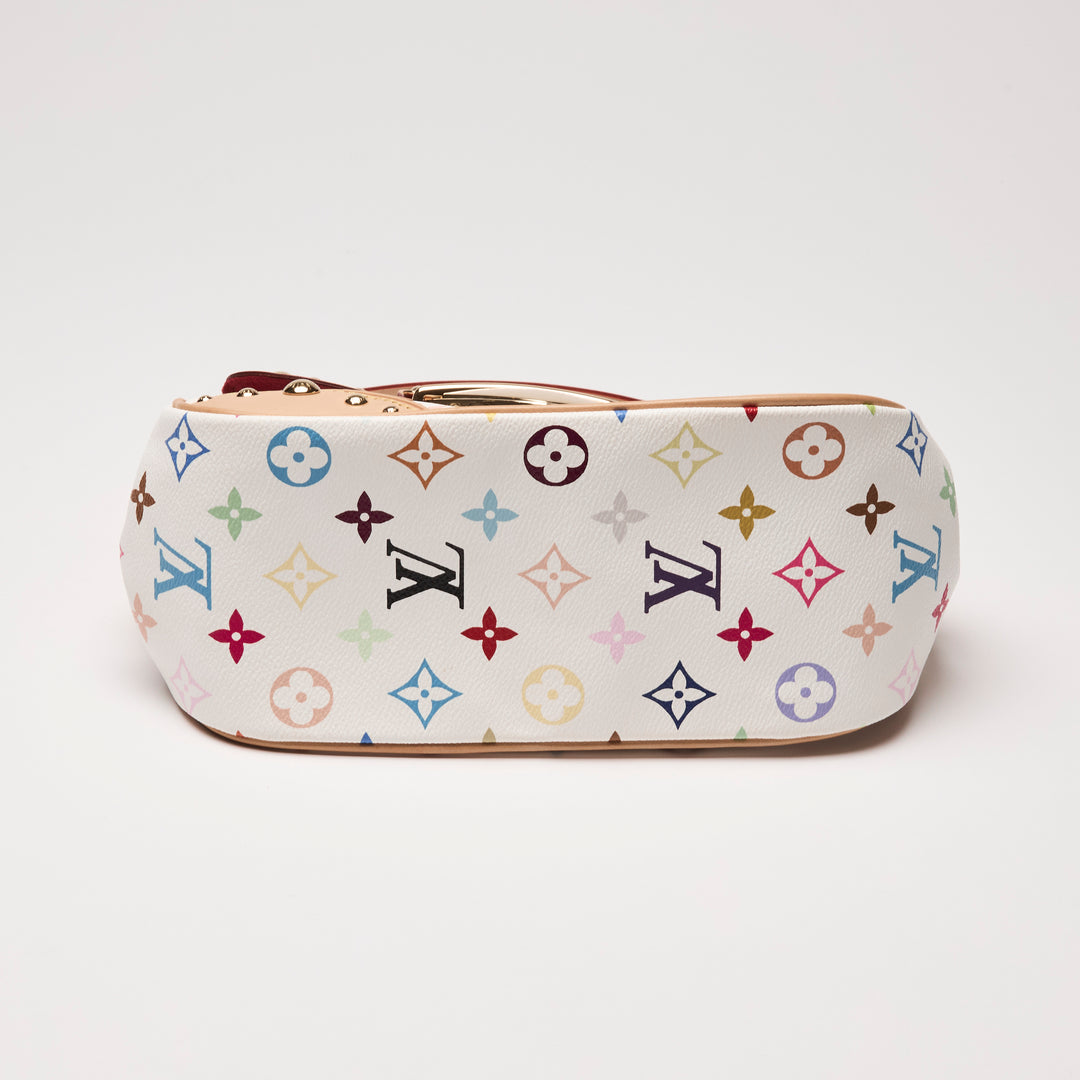 Louis Vuitton x Takashi Murakami Vintage White Multicolour Monogram Canvas Marilyn Shoulder Bag