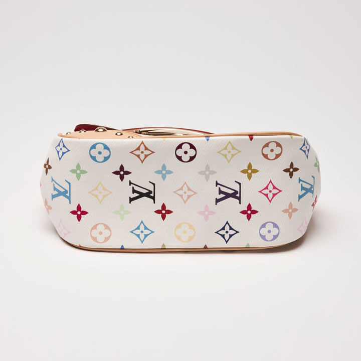 Louis Vuitton x Takashi Murakami Vintage White Multicolour Monogram Canvas Marilyn Shoulder Bag