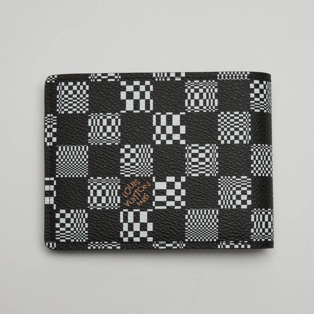 Louis Vuitton Black & White Damier Canvas Distorted Multiple Bifold Wallet