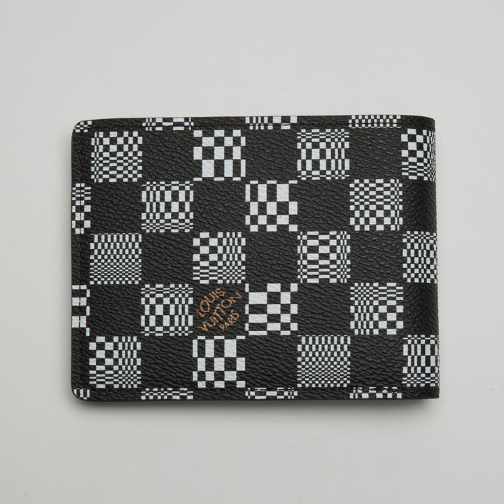 Louis Vuitton Black & White Damier Canvas Distorted Multiple Bifold Wallet