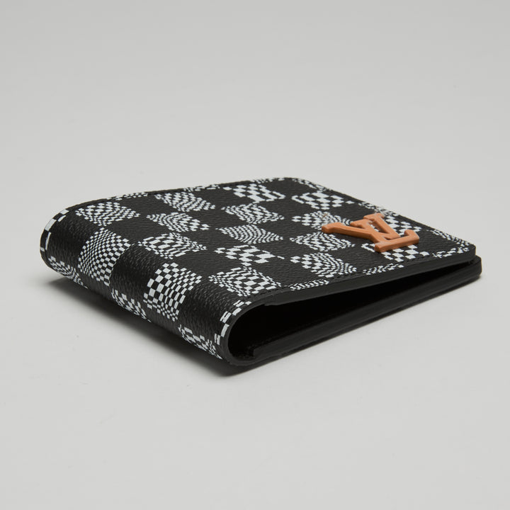 Louis Vuitton Black & White Damier Canvas Distorted Multiple Bifold Wallet