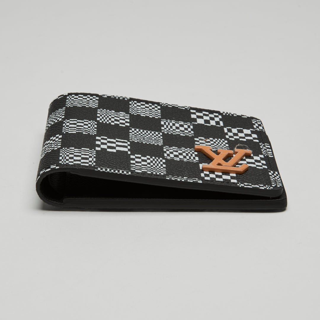 Louis Vuitton Black & White Damier Canvas Distorted Multiple Bifold Wallet