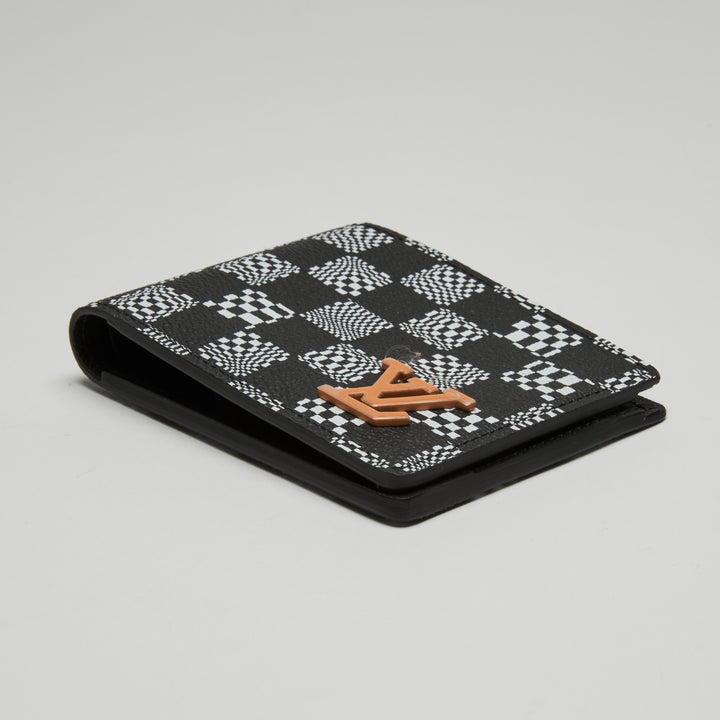 Louis Vuitton Black & White Damier Canvas Distorted Multiple Bifold Wallet