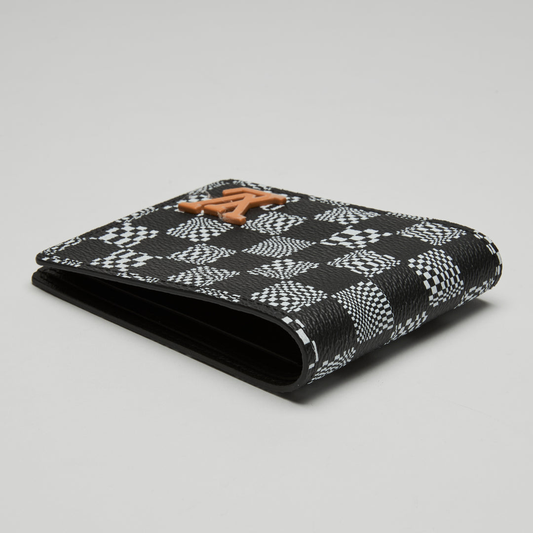 Louis Vuitton Black & White Damier Canvas Distorted Multiple Bifold Wallet