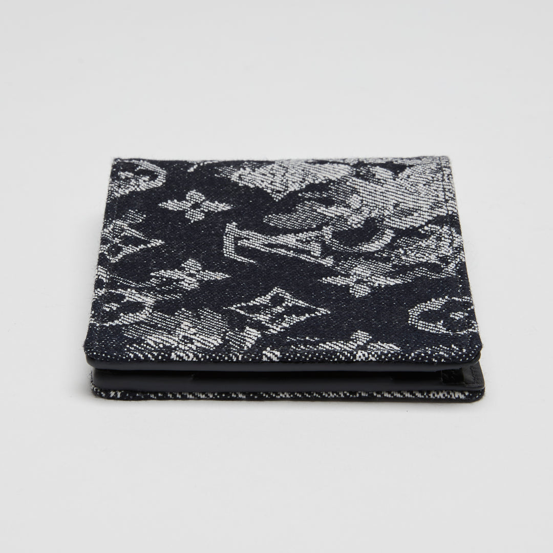 Louis Vuitton Navy Blue Monogram Tapestry Multiple Bifold Wallet