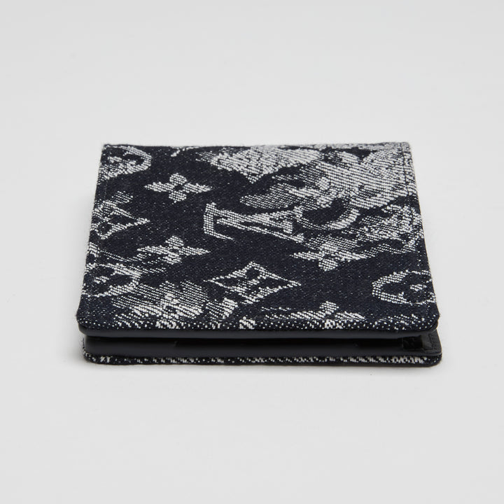 Louis Vuitton Navy Blue Monogram Tapestry Multiple Bifold Wallet