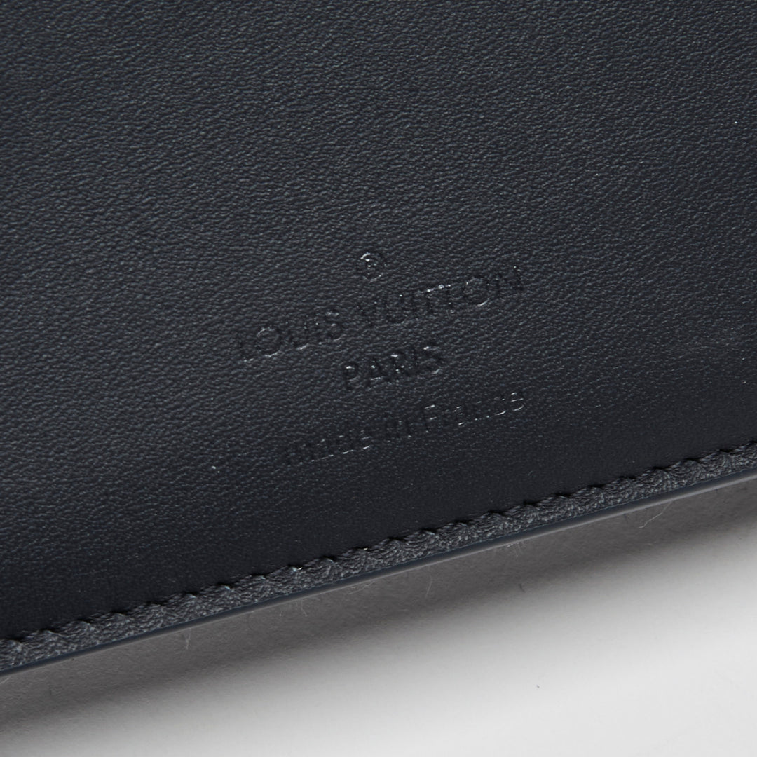 Louis Vuitton Navy Blue Monogram Tapestry Multiple Bifold Wallet